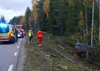 Årsunda: Singelolycka på Boviksvägen