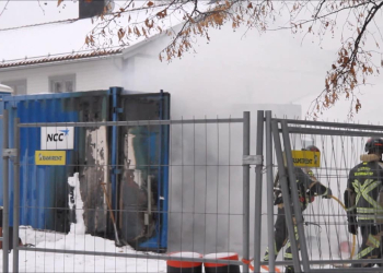 Gävle: Brand i container