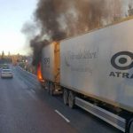 Lastbilsbrand E4 Skarvberget Xnytt