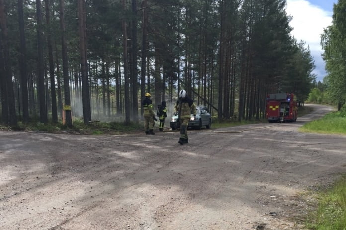 Bilbrand Flygstaden Soderhamn Xnytt