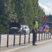 Bergby: Bil körde in i mitträcket