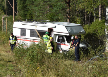 Ljusne: Husbil körde av E4