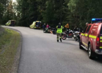 Delsbo: Mc-olycka på Kalvstigen