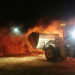 Ljusne: Brand i flishög