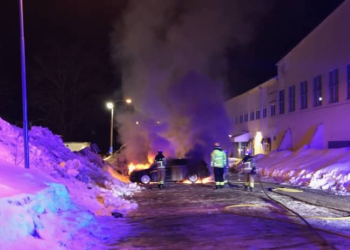 Söderhamn: Bilbrand på Styrmansgatan