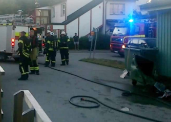 Söderhamn: Brand i sophus
