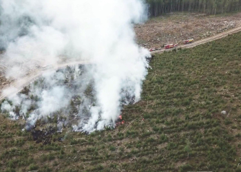 Annefors: Skogsbrand öster om Fansen