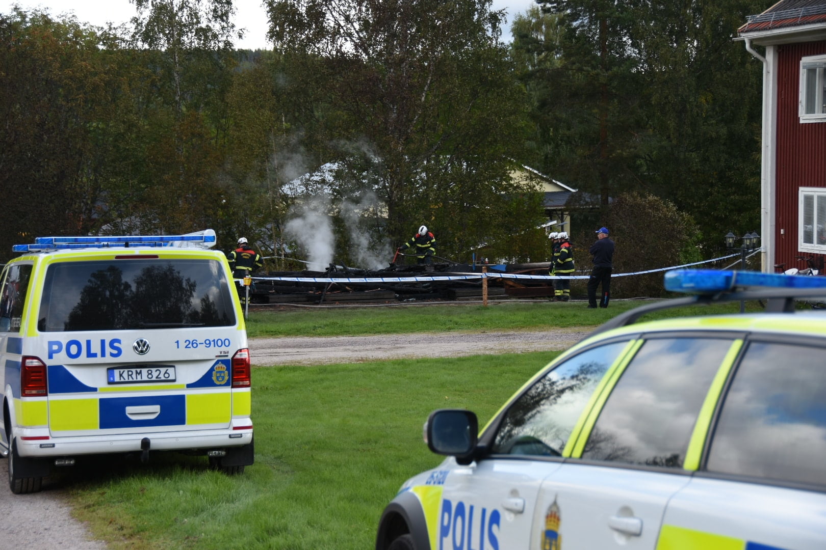 Voxna: Brand i förrådsbyggnad
