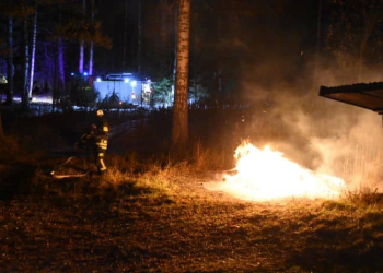 Galven: Brand i vedförråd
