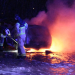 Ljusne: Bilbrand på Gjutarvägen