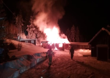 Skärså: Villabrand på Tvyfallön