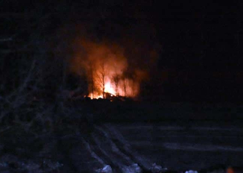 Glössbo: Misstänkt brand var eldning