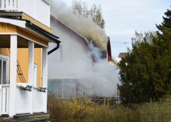 Sandarne: Villabrand på Bolagsvägen