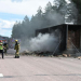 Färila: Brand i lastbilssläp på väg 84