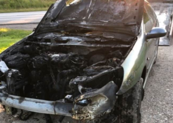 Bergby: Bilbrand på Hamrångevägen