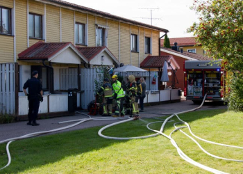 Sandviken: Brand i radhus