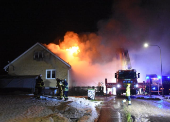 Rengsjö: Villa förstörd i brand