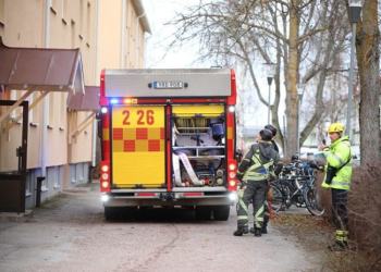 Gävle: Brand på spis