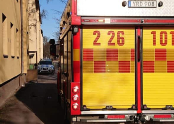 Gävle: Brand i papperskorg
