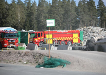 Gävle: Brand på återvinningsanläggning
