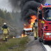 Enånger: Bilbrand på E4