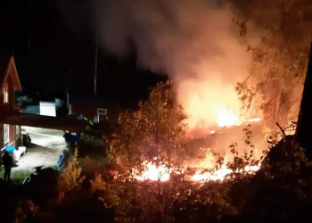 Söderhamn: Skogsbrand i Klapparvik