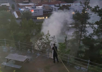 Söderhamn: Markbrand på Östra Berget