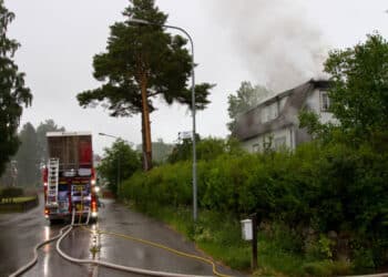 Sandviken: Brand i villa