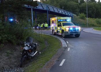 Sandviken: Mc-olycka vid rondell