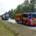 Bollnäs: Lastbilsbrand på väg 50