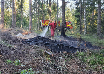 Norrala: Mindre skogsbrand i Styvje