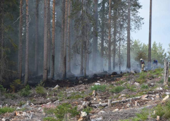 Järvsö: Skogsbrand vid Svartvallsberget