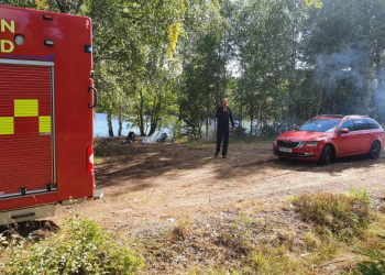 Tönnebro: Rökutveckling intill E4