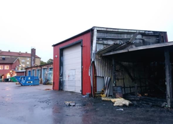 Gävle: Brand i verkstad
