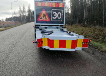 Bollnäs: TMA-bil påkörd vid vägarbete