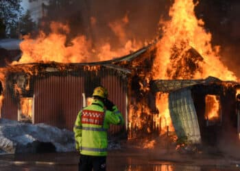 Hudiksvall: Villabrand i Välsta