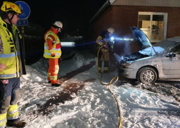 Söderhamn: Bilbrand på Härjedalsvägen