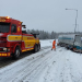 Söderhamn: Lastbil i diket vid trafikplats Söderhamn Södra