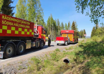 Växbo: Förmodad skogsbrand vid Laviken