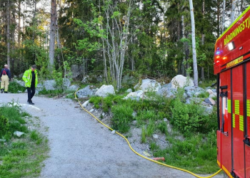 Söderhamn: Brand i skogen vid Åsgården
