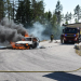Tönnebro: Bilbrand orsakade skogsbrand