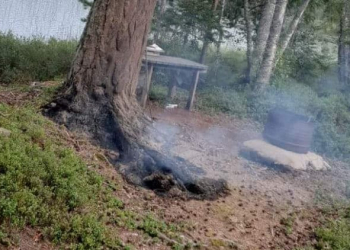 Söderhamn: Glödbrand vid Björntjärn