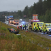 Enånger: Personbil voltade på E4