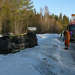 Enånger: Minibuss sladdade av väg 583