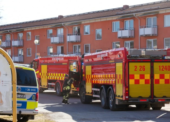 Sandviken: Larm om brand i flerfamiljshus