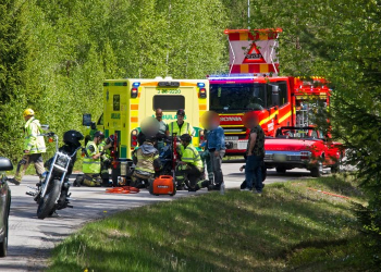 Sandviken: Man fastnade i trike