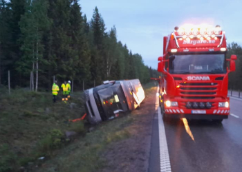 Gävle: Bussolycka norr om Gävle