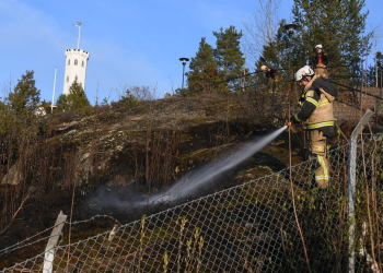 Söderhamn: Skogsbrand på Östra Berget