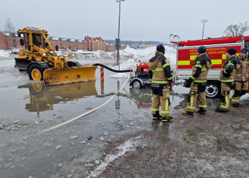 Söderhamn: Översvämning på Norra Hamngatan