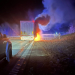 Söderhamn: Brand i lastbilssläp på E4